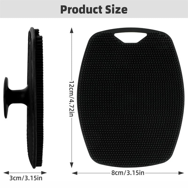 Silicone Body Scrubber Bath Wash Brush Exfoliating Body Brush Shower Face Scrubber Handle Wet & Dry Brushing for Man Women