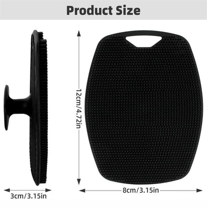 Silicone Body Scrubber Bath Wash Brush Exfoliating Body Brush Shower Face Scrubber Handle Wet & Dry Brushing for Man Women
